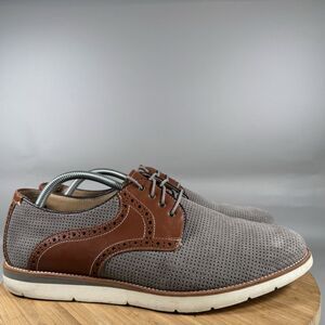 Johnston & Murphy Mens Saddle Oxford Shoes Size 11 Sheepskin Suede 20-2309